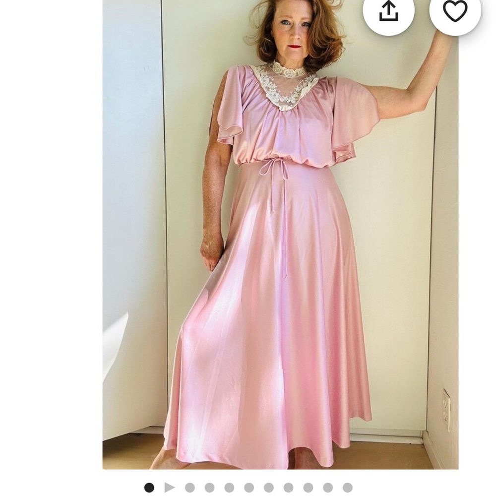 Elegant Pink Maxi Dress vintage